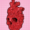 Skullentine on pink