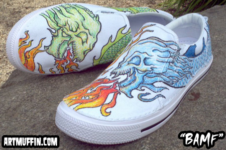Hand Painted Shoes-BAMF
