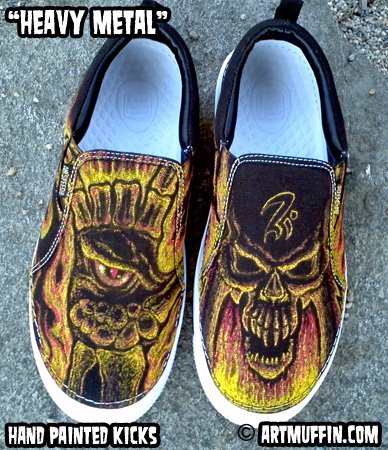Heavy Metal-Hand Painted Kicks